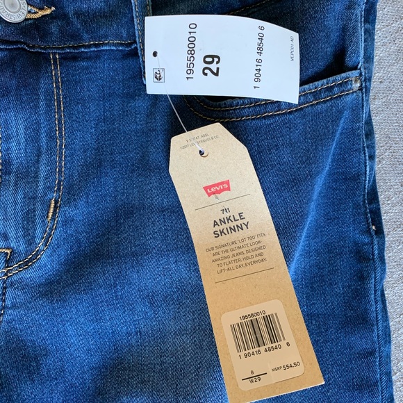 NWT Levi’s mid rise skinny jeans size 29 - Picture 4 of 6